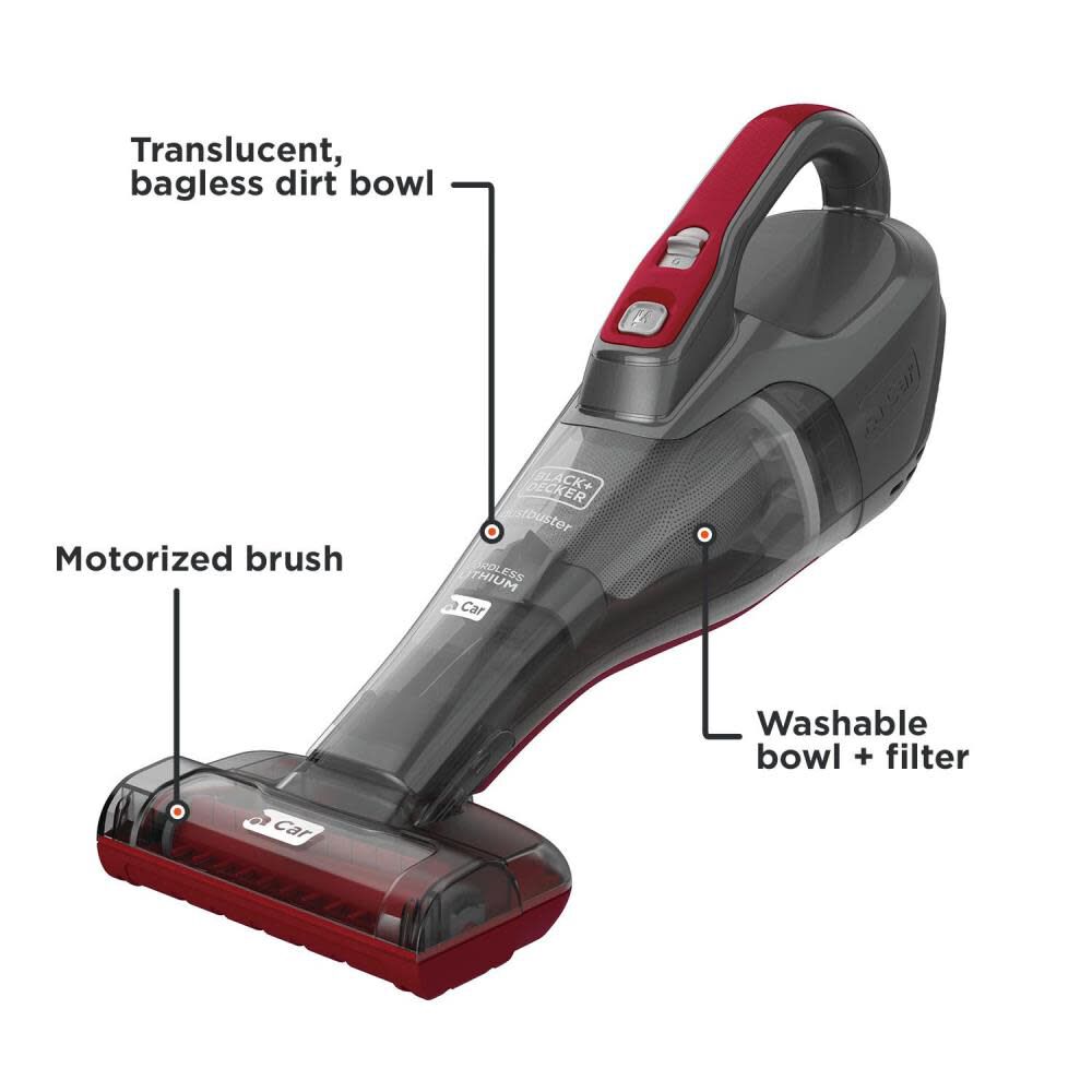 BLACK+DECKER Dustbuster AdvancedClean+ 16-Volt Cordless Car Handheld Vacuum  in the Handheld Vacuums department at