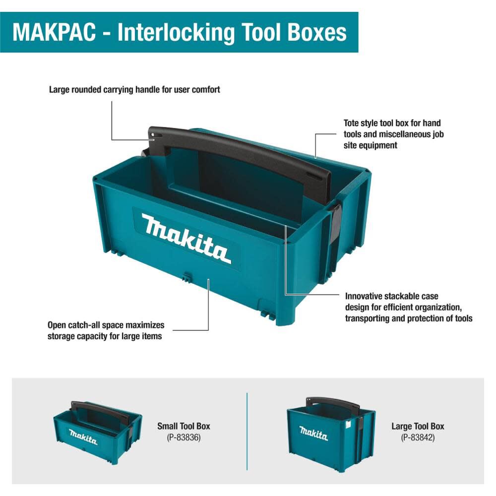 Makita MAKPAC Stacked Combined Interlocking Case Multi-layer Electric Drill  Multi-functional Portable Equipment Storage Box