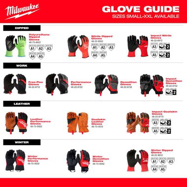 Milwaukee 48-73-7943 Cut Level 4 Winter Dipped Gloves - XL