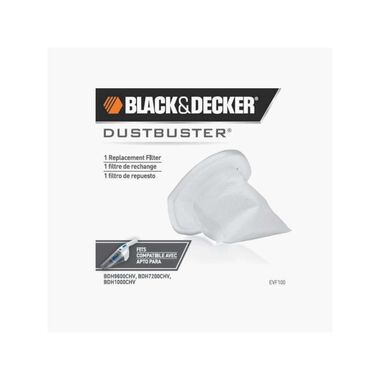 BLACK+DECKER Replacement Filter for Models BHD9600CHV/BDH7200CHV, EVF100