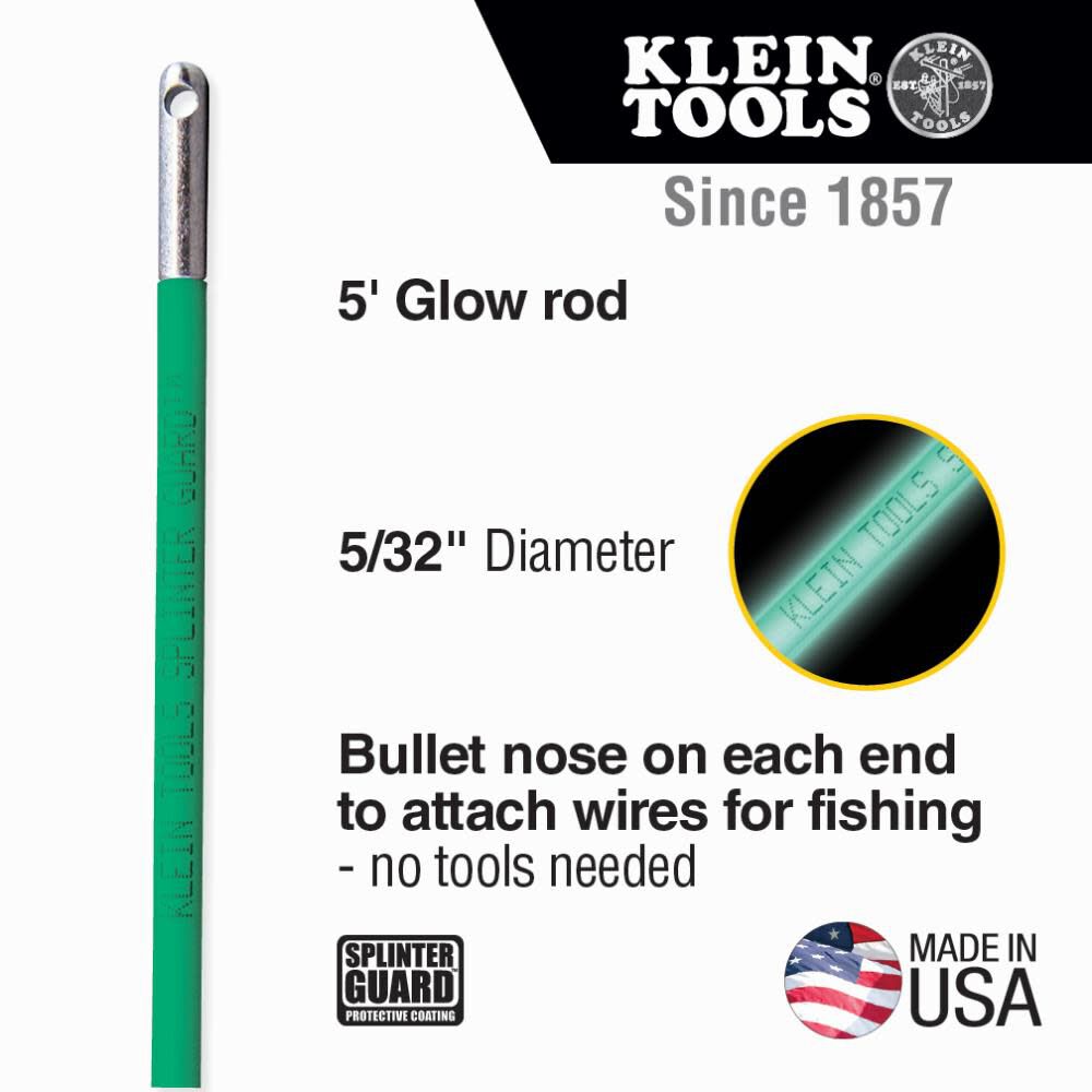 Klein Tools 5 ft Flex Glow Fish Rod