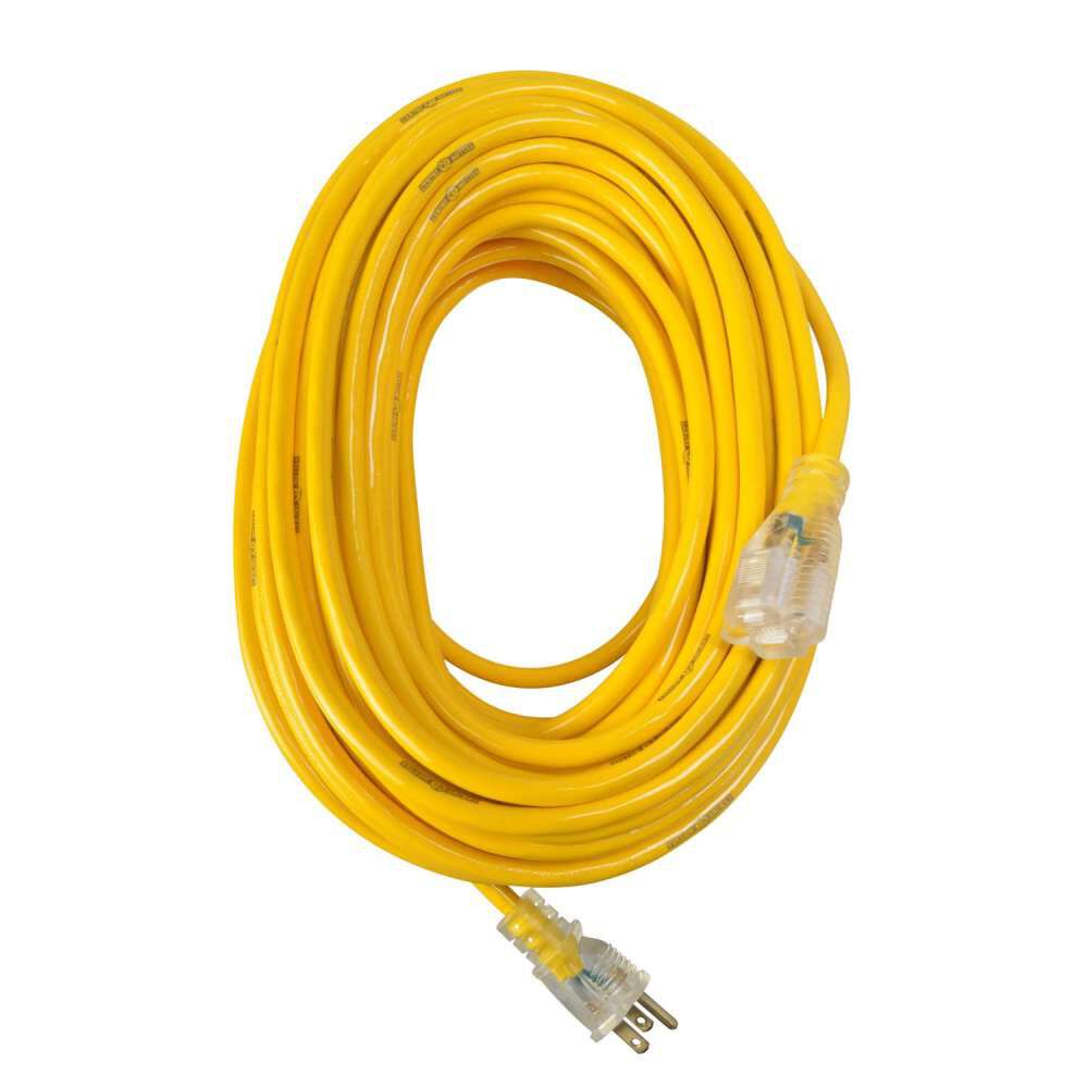 Southwire Yellow Jacket 100ft 12/3 SJTW Premium Lighted Plug Extension Cord  64827301 - Acme Tools