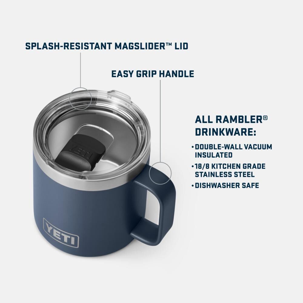 Yeti 20oz Gray Dell Accesories Rambler Tumbler MagSlide Lid Mug  888830040812