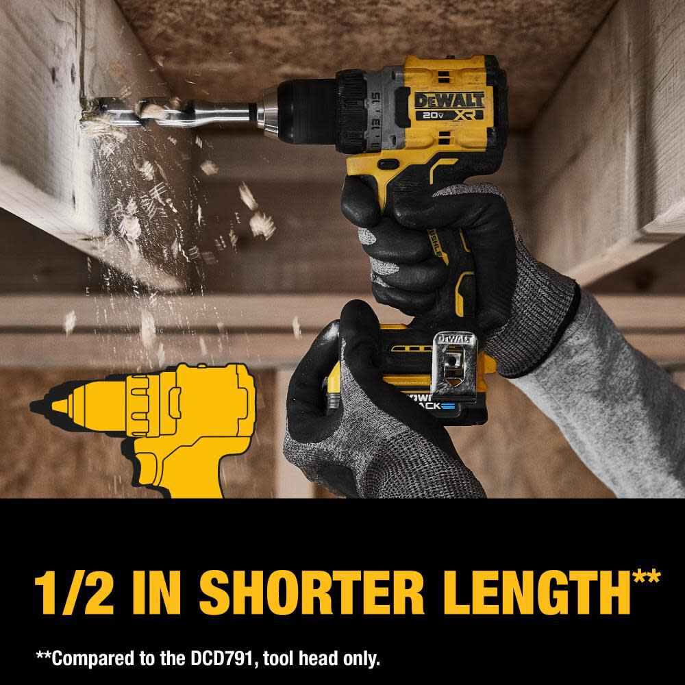 DEWALT 20V XR COMPACT DRILL DRIVER with POWERSTACK DCD800D1E1 from DEWALT -  Acme Tools