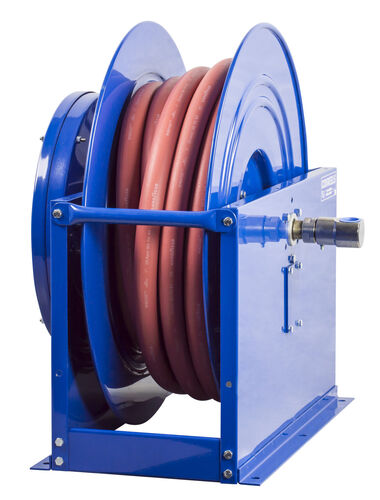 COXREELS SLP-550 3/4 x 50' Heavy Duty High Capacity Air Compressor Hose  Reel with Spring Rewind and Hose