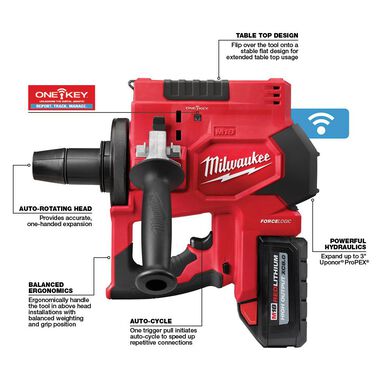 Milwaukee M18 18-Volt Lithium-Ion Cordless 3/8 in. to 1-1/2 in. Expansion  Tool Kit with 3 Heads, Two 3.0 Ah Batteries and Heat Gun 2632-22XC-2688-20  - The Home Depot