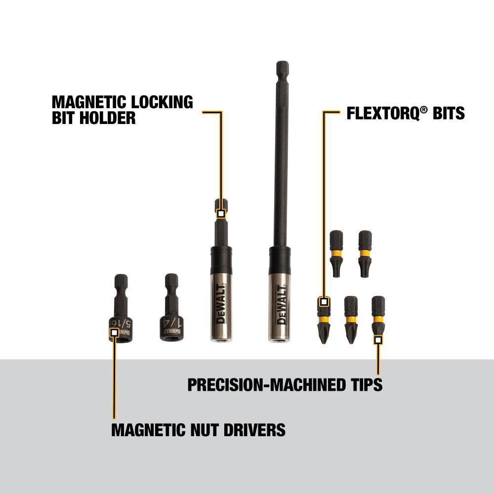 DEWALT Impact Driver Bit Kit 9pc DWAFTAS 9 Acme Tools