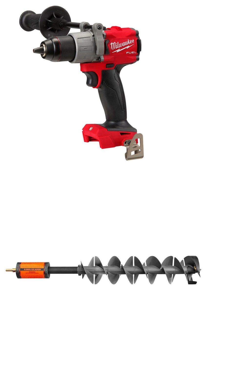 K-Drill Ice Auger With Milwaukee M18 FUEL 1/2in Drill Driver (Bare Tool)  Reconditioned, Cordless Drill Ice Auger Reviews