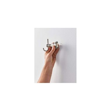 Moen® Hilliard™ Brushed Nickel Robe Hook with Press and Mark at