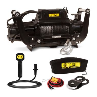 Champion Power Equipment 12000-lb. Truck/SUV Synthetic Rope Winch Kit with  Speed Mount 100427 - Acme Tools