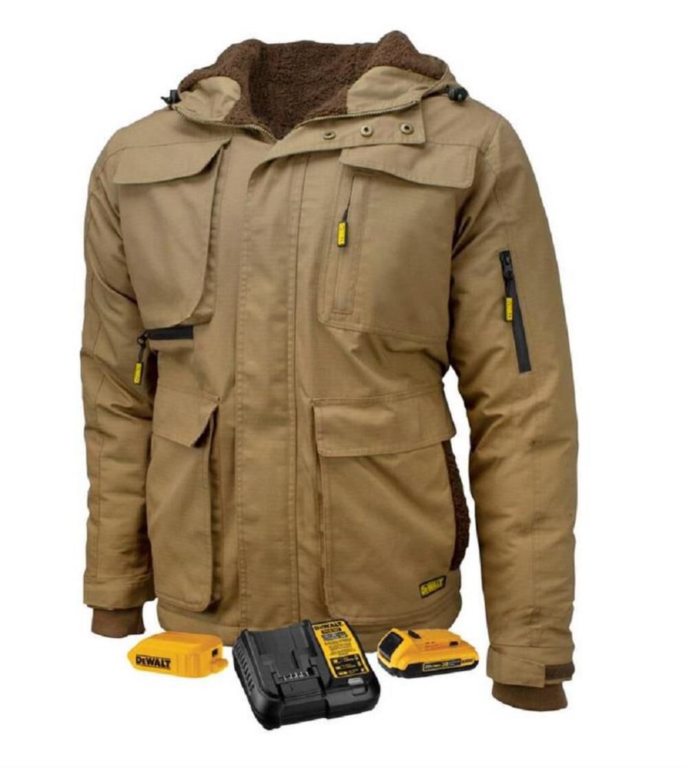 DEWALT Mens Rip Stop Canvas Heated Jacket Kit DCHJ091D1R002 - Acme Tools