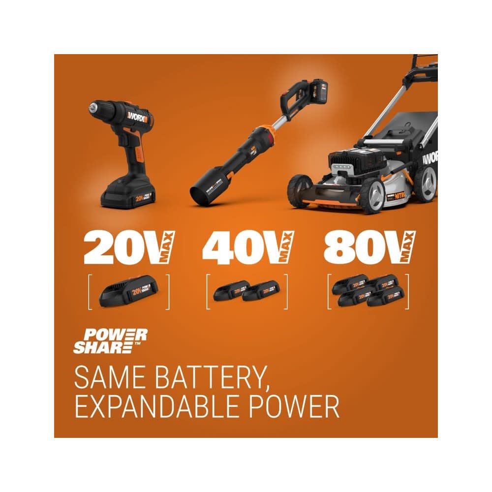 Worx 20V Cordless Chainsaw 12 in Bar Chain WG381 Acme Tools