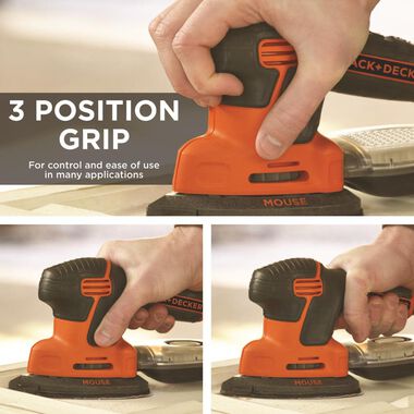 Buy Black + Decker Mouse Sander with 10 Accessories - 55W