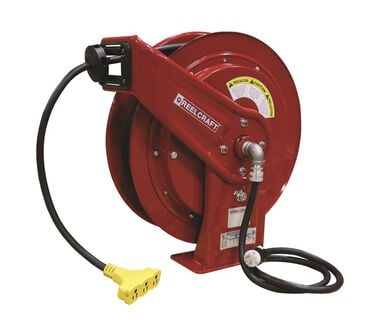 Reelcraft L-3030-123-7Q 12/3 x 30ft Compact Power Cord Reel, 20A