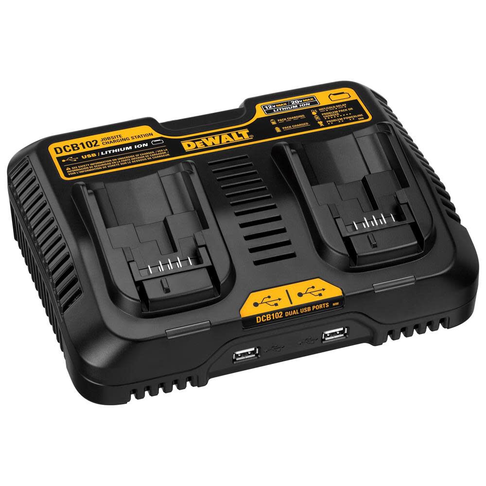 DEWALT 12 20V MAX DUAL PORT FAST CHARGER DCB102 Acme Tools