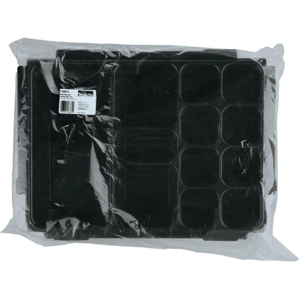 Makita P-83674 Makpac Interlocking Case Universal Insert Tray with Foam Lid