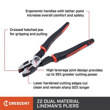 IDEAL High-leverage 9.5-in Electrical Lineman Pliers with Wire Cutter in  the Pliers department at