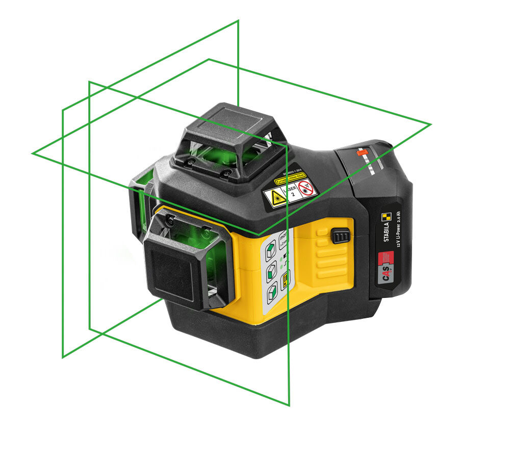 12V MAX Lithium-Ion Cross Line Green Laser Level and TOUGHSYSTEM Tool Box,  12V 2.0Ah Battery, Charger, and Case