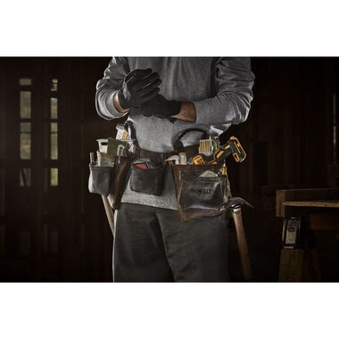 Leather belt with tape- and scissor holster - Buy online
