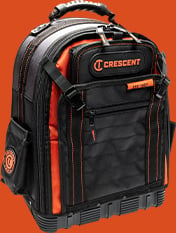 Crescent Tradesman Tool-Bag 18-in Zippered Backpack