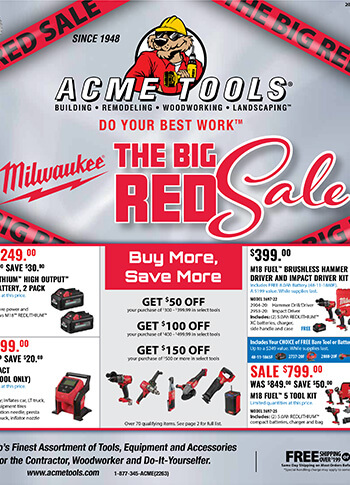 Acme Tools 2024 Milwaukee Big Red Sale