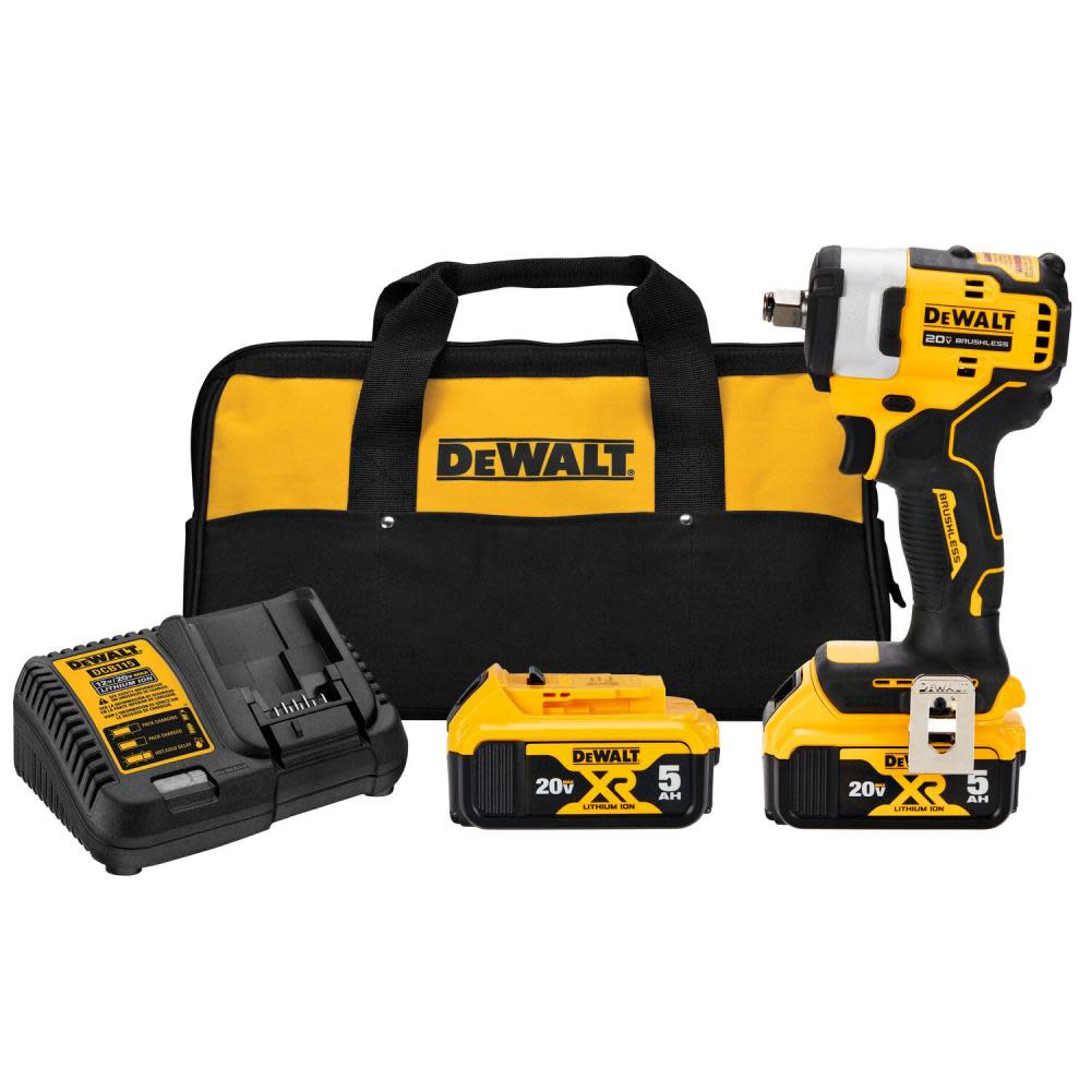 DEWALT 20V MAX Impact Wrench 1/2in Cordless Hog Ring Anvil Kit