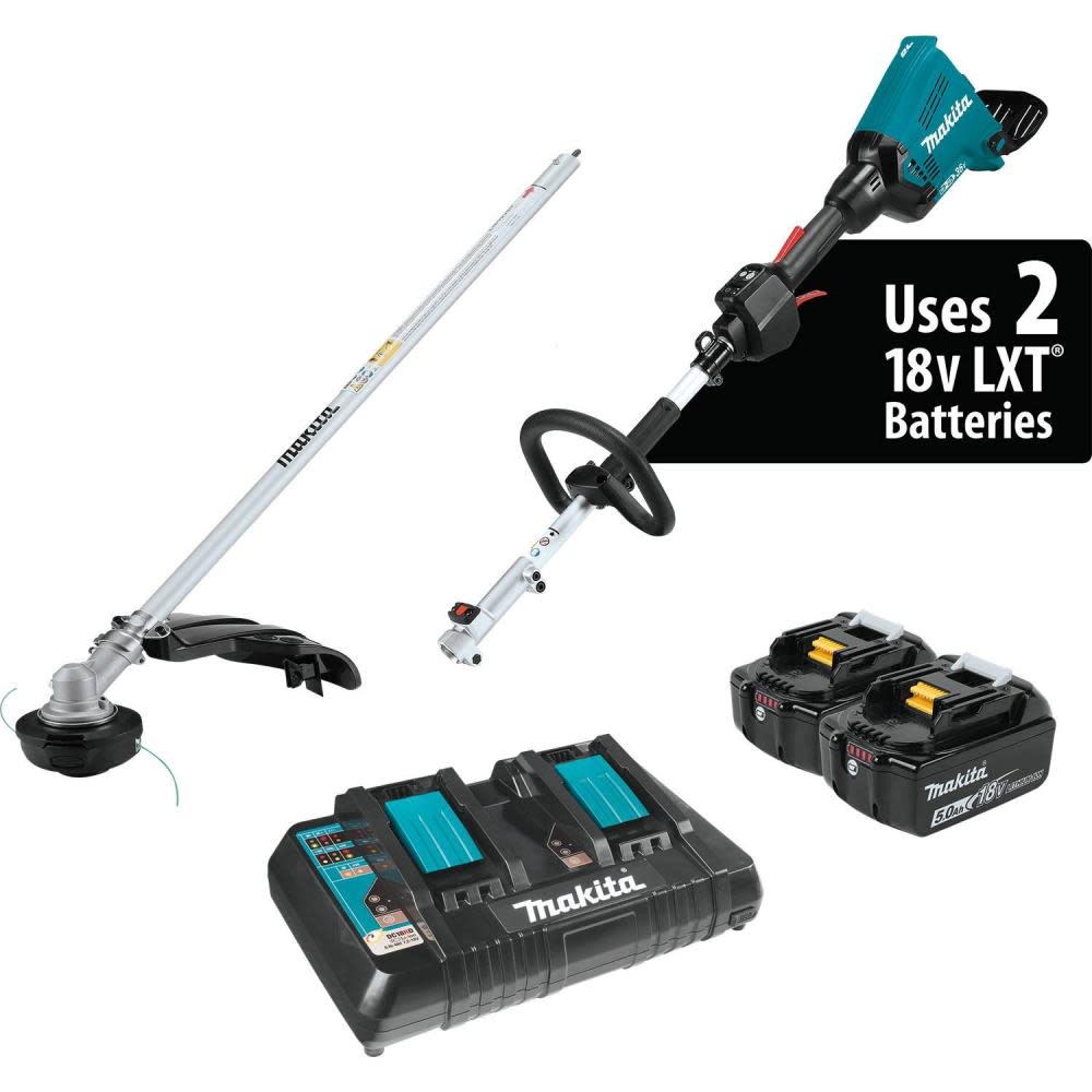 Makita 18V X2 (36V) LXT Lithium-Ion Brushless Cordless Couple Shaft Power  Head Kit with String Trimmer Attachment (5.0Ah) XUX01M5PT from Makita  Acme Tools