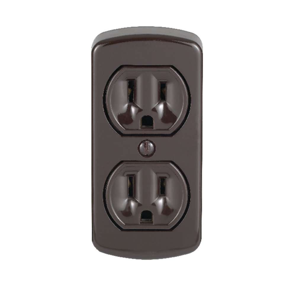 Leviton 15A 125V Brown 2 Pole Grounded Duplex Outlet Receptacle 30631E ...